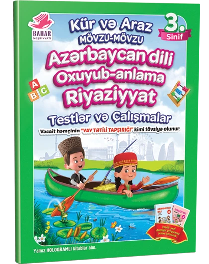 3-cü sinif Kür və Araz Mövzu-mövzu Testlər və Çalışmalar