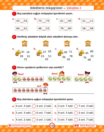 2-ci sinif Kür və Araz Mövzu-mövzu Testlər və Çalışmalar