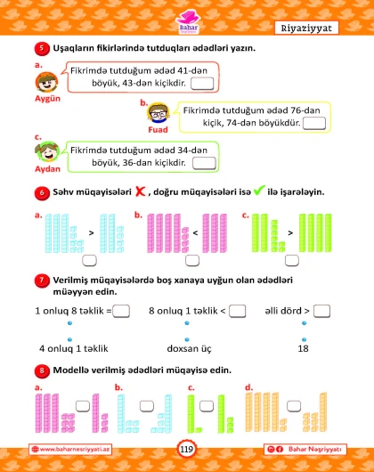 2-ci sinif Kür və Araz Mövzu-mövzu Testlər və Çalışmalar